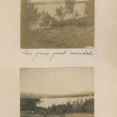 "View from front verandah"; "From the road."