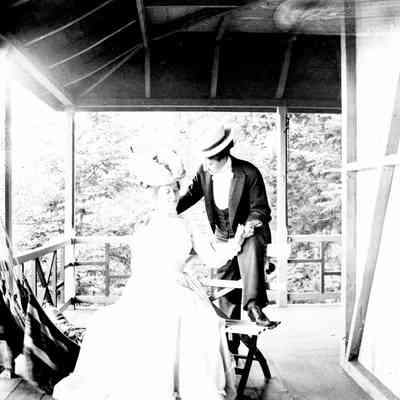 Grace and Alice at Ballard Park, July 1899