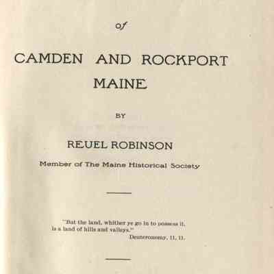 History of Camden and Rockport Maine