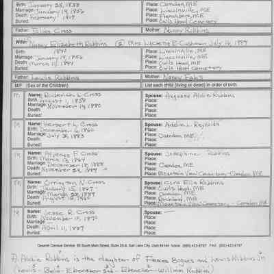 Cross, Robbins, Metcalf, Anderson, Hills, Higgins