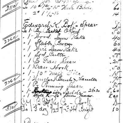 Curtis Hardware ledger