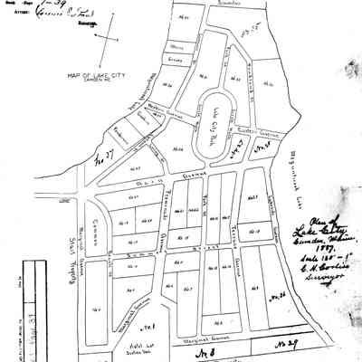 Lake City map, 1887