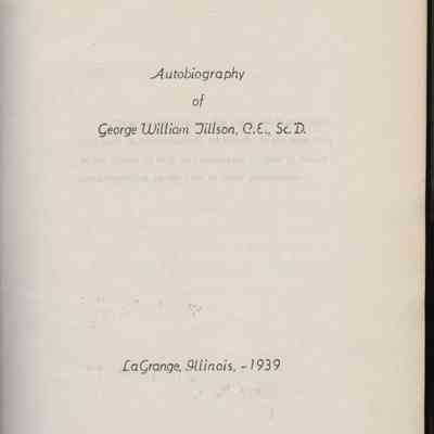 Autobiography of George William Tillson