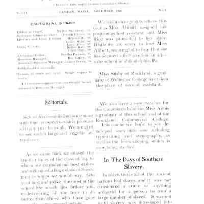 The Megunticook - November 1904