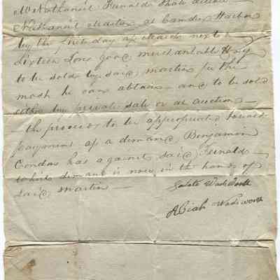 Letter of obligation for 16 tons of hay June 1814
