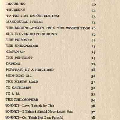 A Few Figs from Thistles by Edna St. Vincent Millay: Origformat: Print-Photographic