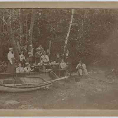 Campfire picnic circa 1890: Origsize: 8.5" x 5.5"; Origformat: Print-Photographic