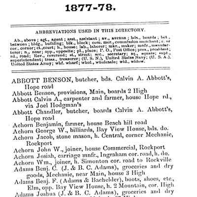 The Camden Directory 1877