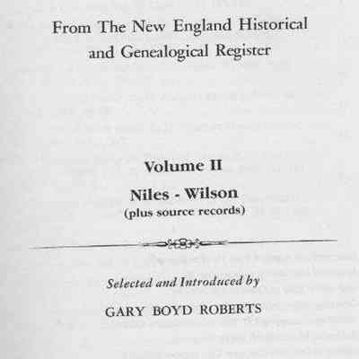 Genealogies of Rhode Island Families, Volume II, Niles-Wilson