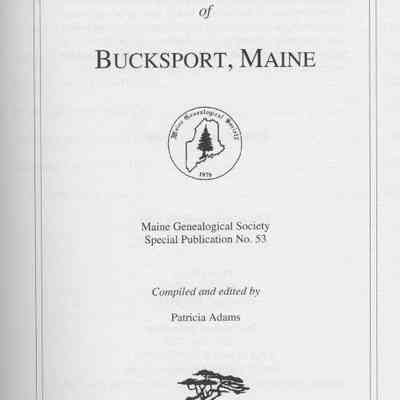 Vital Records of Bucksport, Maine
