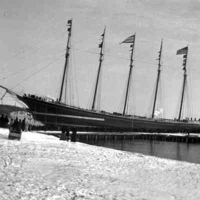Launching of the schooner "John B. Prescott"