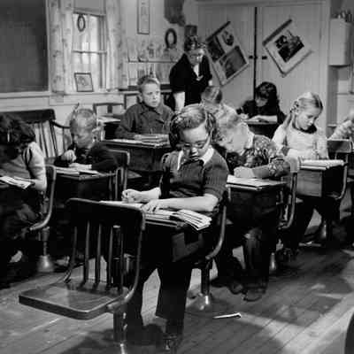 3rd Grade class in Rockville schoolhouse, 1947