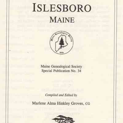 Vital Records of Islesboro, Maine.