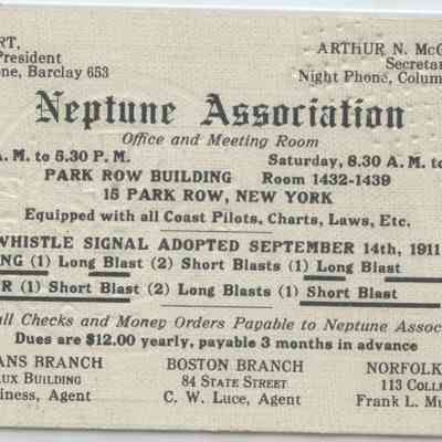 Neptune Association card side b