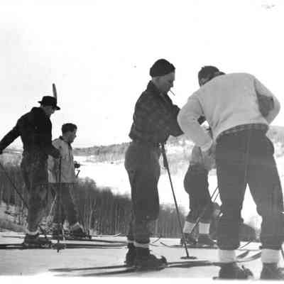 Rockland's ski club "Ski Gulls" at the Camden Snow Bowl, 1939