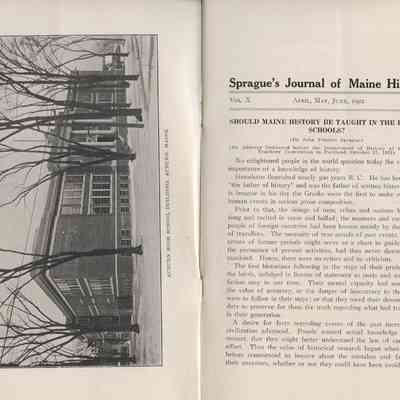 Sprague's Journal of Maine History