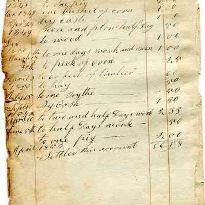 page from the Hofses ledger book 1848: Origformat: Book; Resolution: 96 dpi