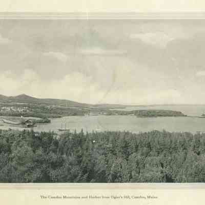 The Camden Mountains and Harbor from Ogier's Hill, Camden, Maine