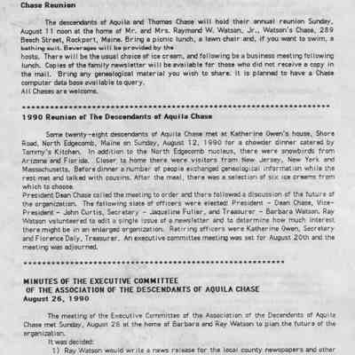 Chase Family Newsletter