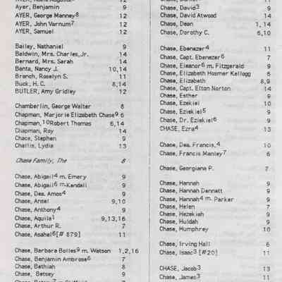 index from 1st Chase family newsletter: Origformat: Book