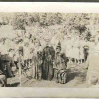 Women in costume in the Camden Amphitheatre