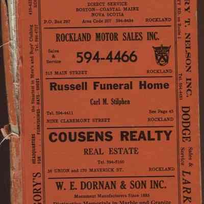 Manning's Rockland, Camden and Rockport (Maine) Directory, 1962 - 1963.