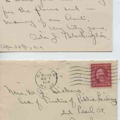 Letter to Mrs. D.J. Dickens