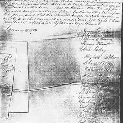 Petition supporting need for Negro Island lighthouse