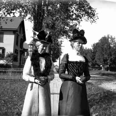 Fannie and Lillie in Sunday attire