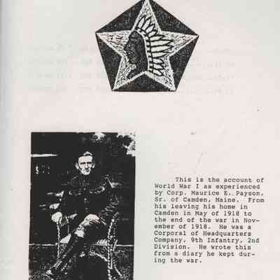 World War I Experiences of Corp. Maurice e. Payson, Sr., Hqrs. Co., 9th Inf., Second Division. Vol. 1