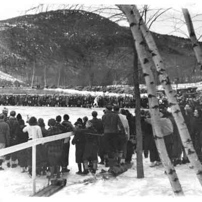 Skating Exhibition at the Camden Snow Bowl circa 1939