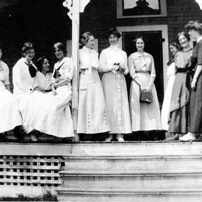 Edna St. Vincent Millay and Friends on Porch