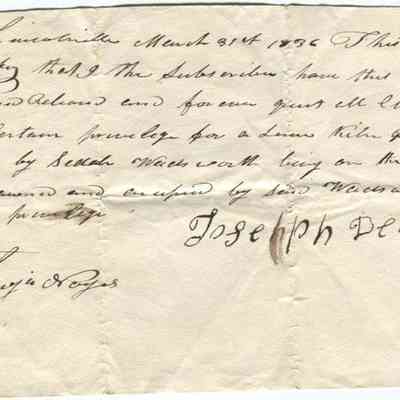 Quit-claim deed for lime kiln