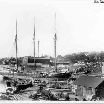 Schooner "F.C. Pendleton" in Belfast, Maine for repairs