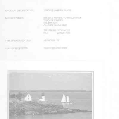 Application to Maine Lighthouse Selection Committee