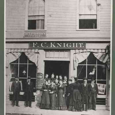 F.C. Knight tailor shop circa 1882