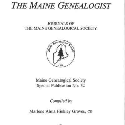 Index to The Maine Seine and The Maine Genealogist