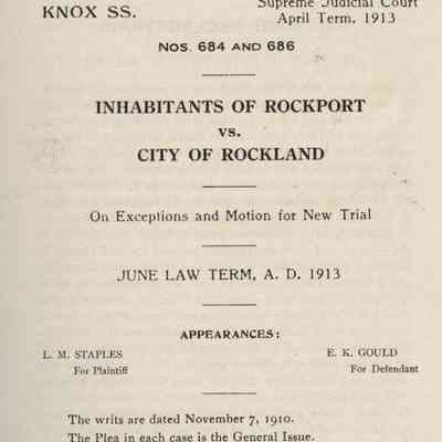 Inhabitants of Rockport vs. City of Rockland