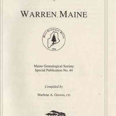 Vital Records of Warren, Maine