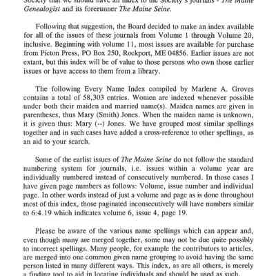 introd to index maine seine: Origformat: Book; Resolution: 100 dpi