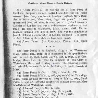 Our Perry Family In Maine - Its Ancestors and Descendants