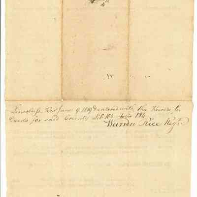 Doc 011 - 1819 Abraham Richards to J Richards Jr- verso