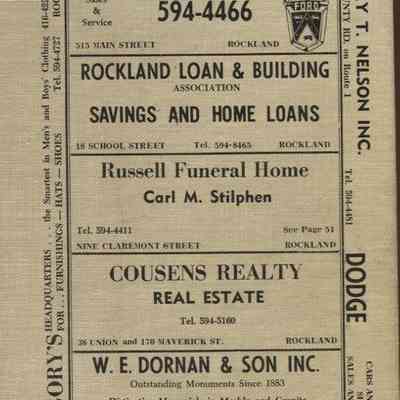 Manning's Rockland, Camden, Rockport, and Thomaston (Knox County, Maine) Directory, 1967