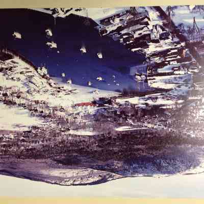 Camden harbor in winter