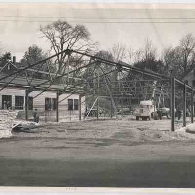 Frame of new Camden Fire Department