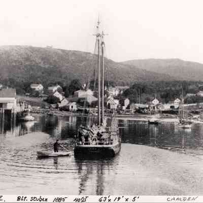 Schooner "Rosa E." in Camden harbor