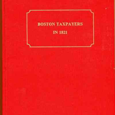 Boston Taxpayers in 1821