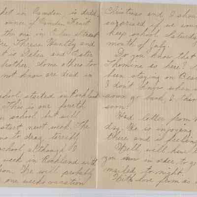 Letter to Thordis Heisted from sibling Ragnhild: Copyright: None; Origformat: Artifact