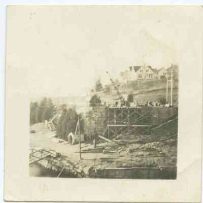 Construction of bridge over Goose River, Rockport: Copyright: None; Origformat: Print-Photographic