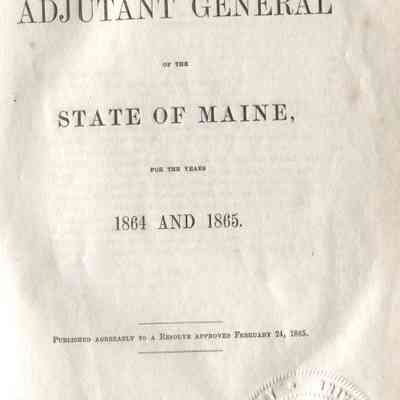 Report of the Adjutant General of the State of Maine
